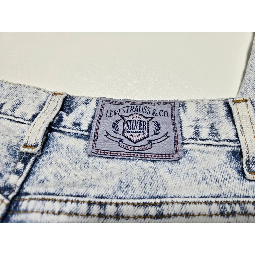 Levi's Light Blue Acid Wash Jeans Denim Straight Leg 38x30 Vintage USA‎